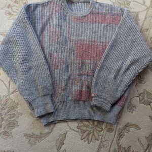 Ellesse Gray and Red Crewneck Sweater